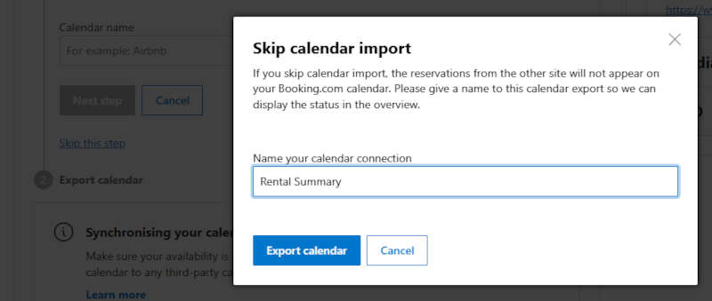 Booking.com Calendar step 5